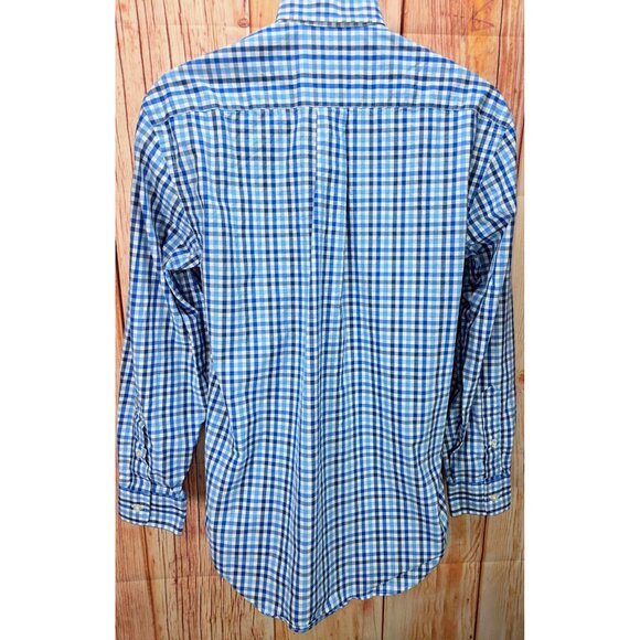 Vineyard Vines Blue Gingham Whale Shirt Small - Picture 2 of 7